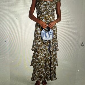 Mikael Aghal Tiered Maxi Dress. Size 8.